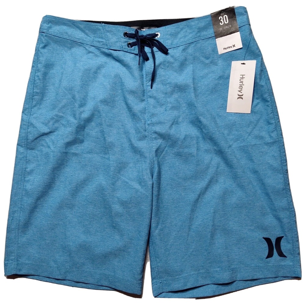 HURLEY Men Size 30 Blue One & Only Cross‎ Dye 8" Inseam Board Shorts NEW